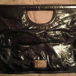 Nine West Patent Leather Foldover Clutch